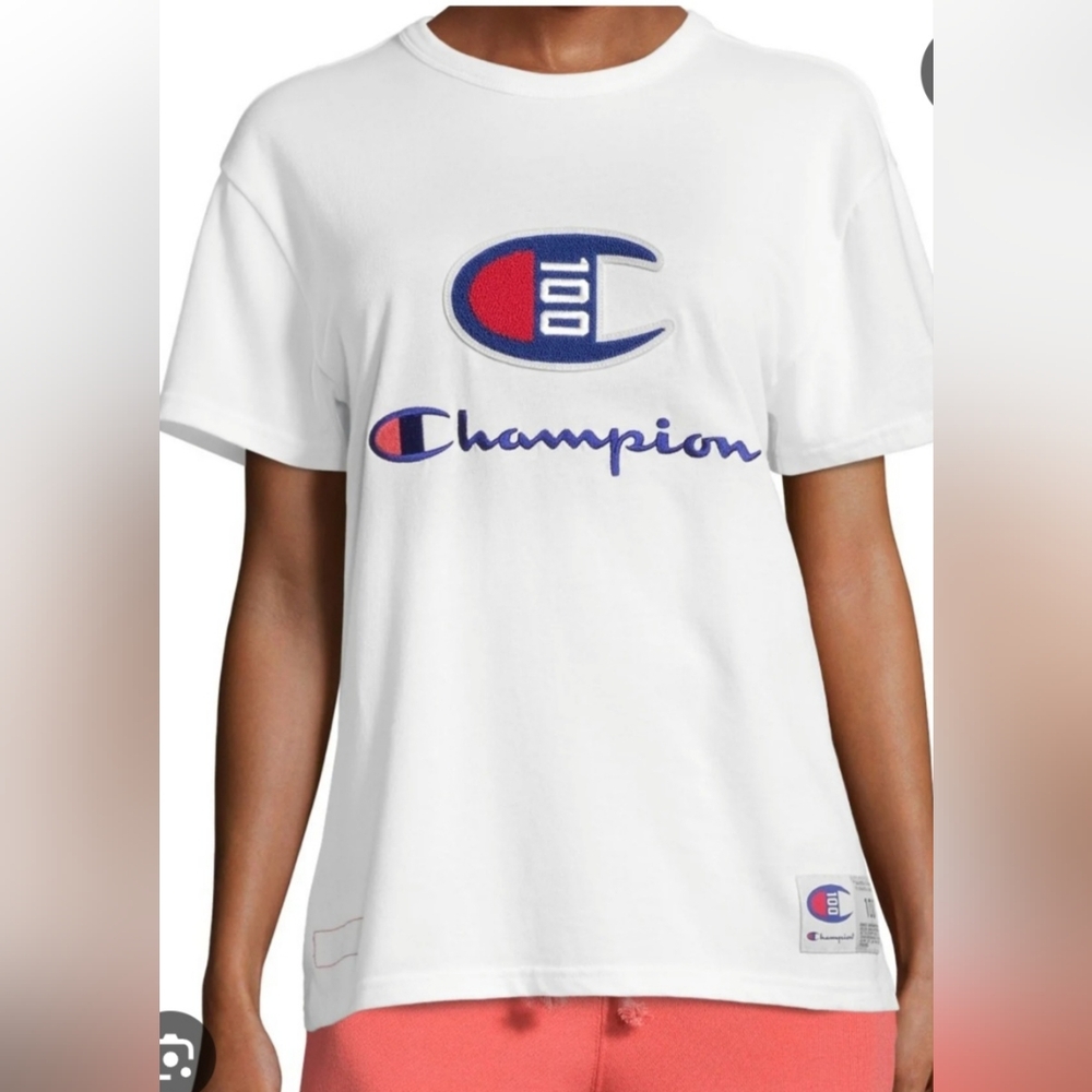 Champion Athletic T Shirt White Boys Size 6 NWT
